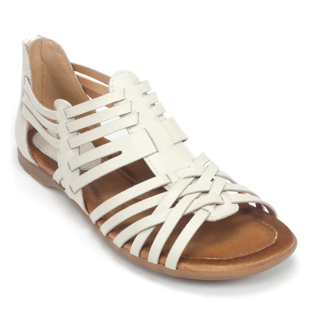 earth white sandals