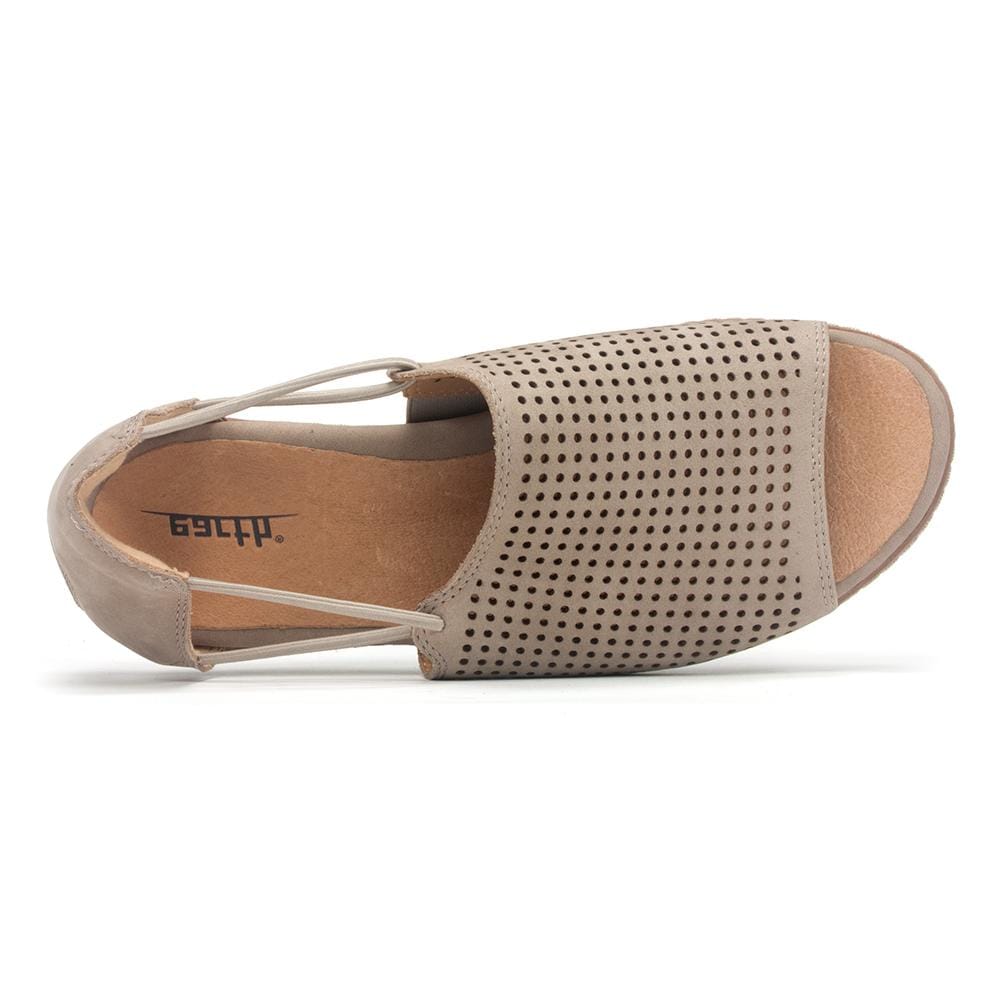 earth leather perforated sandals