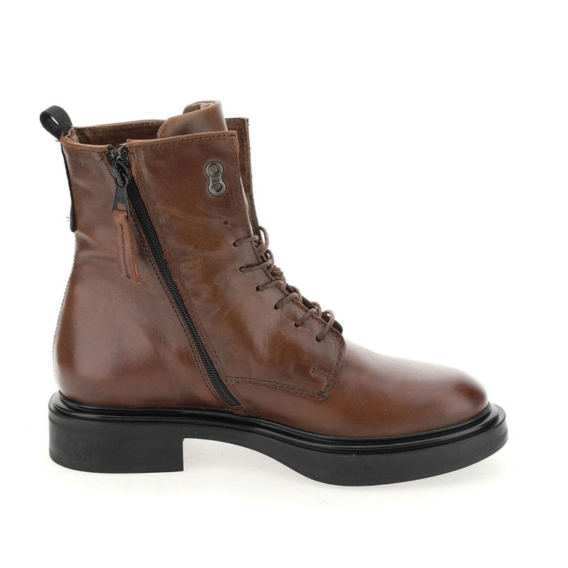 speelplaats Geelachtig bijvoorbeeld MJUS Womens Chic Heeled Leather Combat Boot (M58233) | Simons Shoes