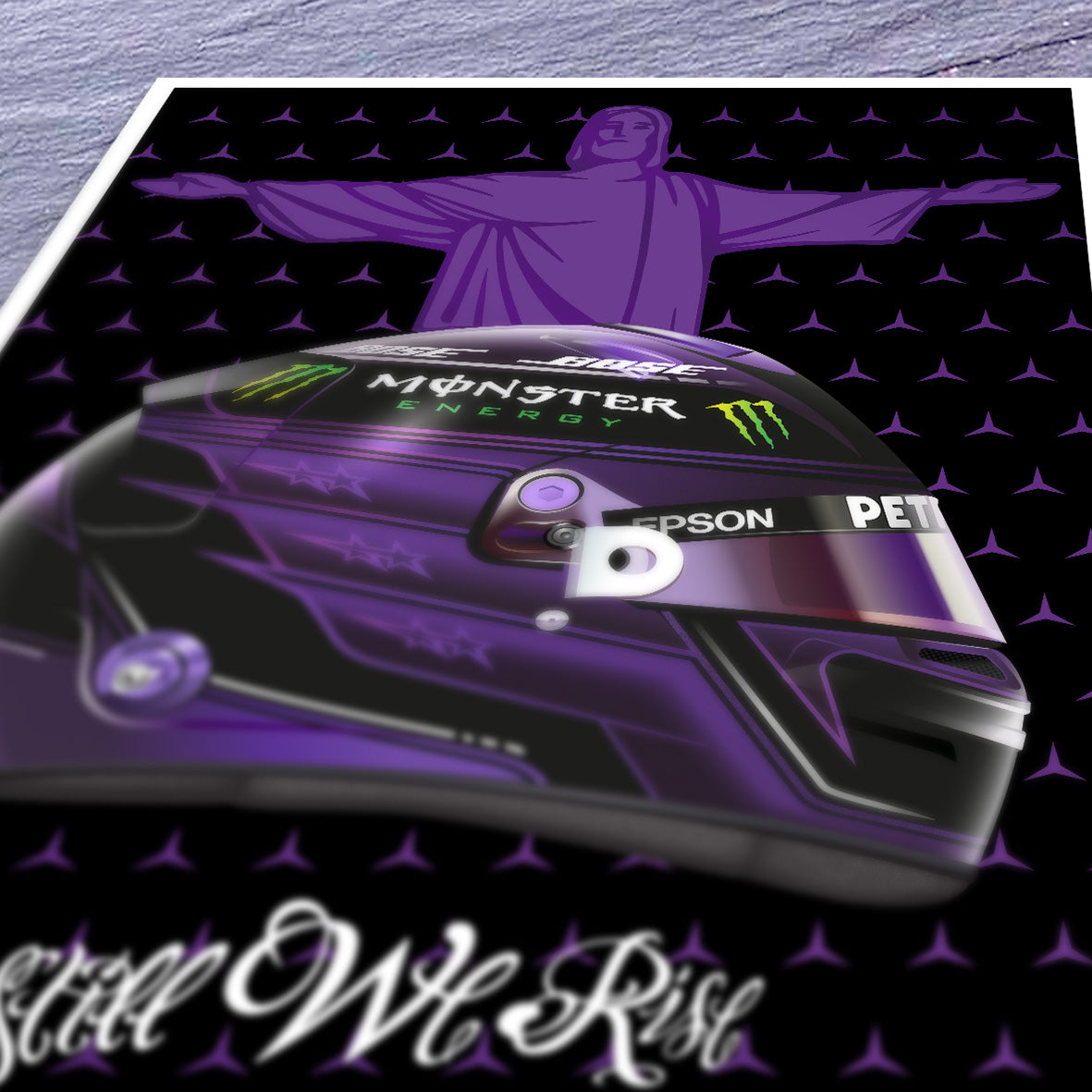 Download Lewis Hamilton Purple Helmet Wallpaper Images