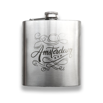Engraving a flask