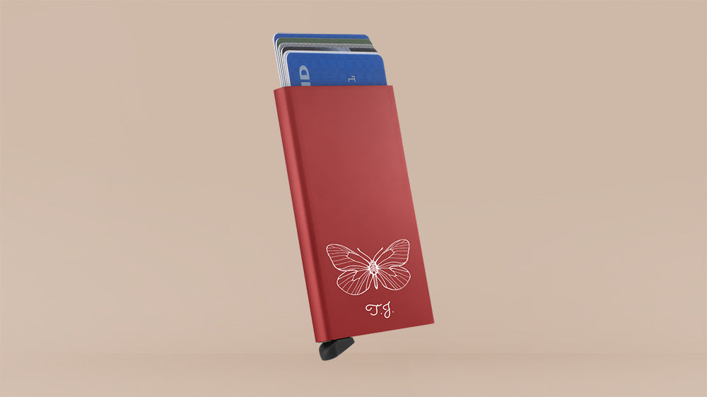 Secrid cardprotector met eigen design en text.