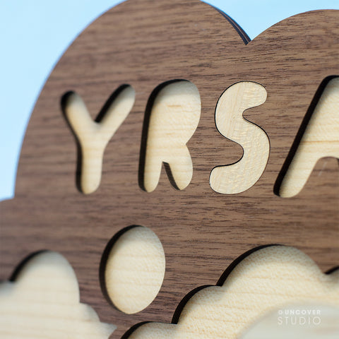 Wooden puzzle small with own name