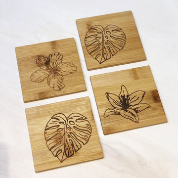 Bamboo coasters