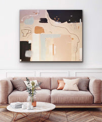 Abstract art in living room