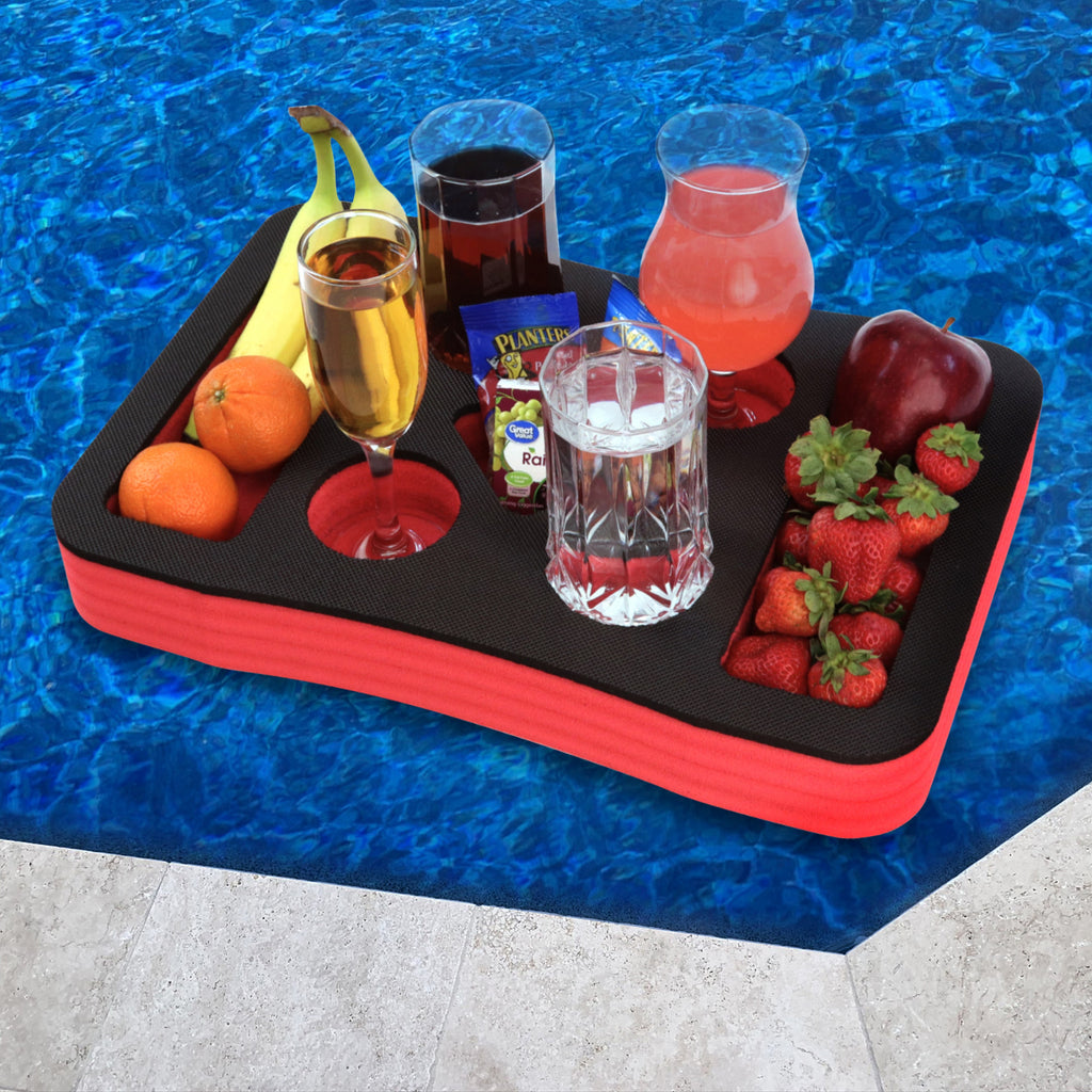 Hibiscus Shape Drink Holder Table Tray for Pool or Beach Party Flower –