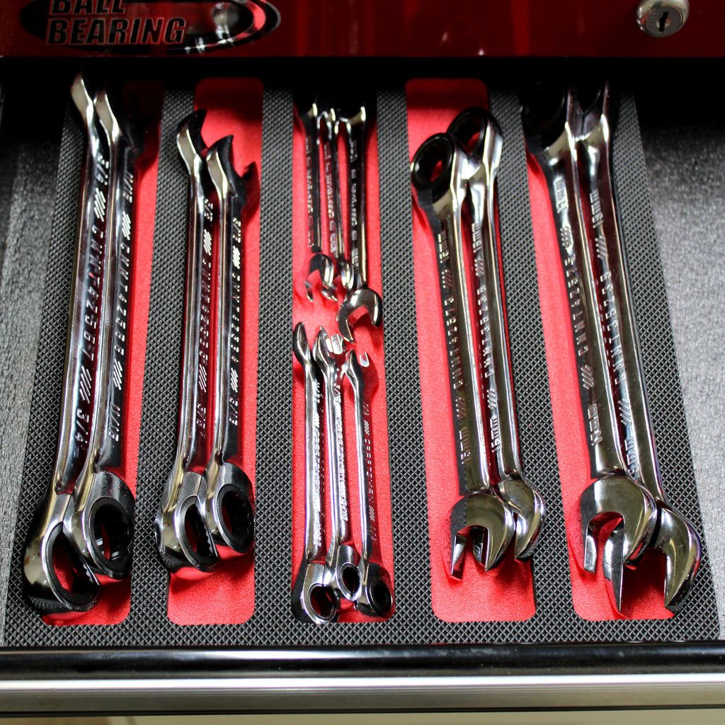 Polar Whale Tool Drawer Organizer Bit Driver Holder Insert Red Black  Durable Foam Tray Holds Socketed Screwdrivers Up To 10 Inches Long and 44  Bits