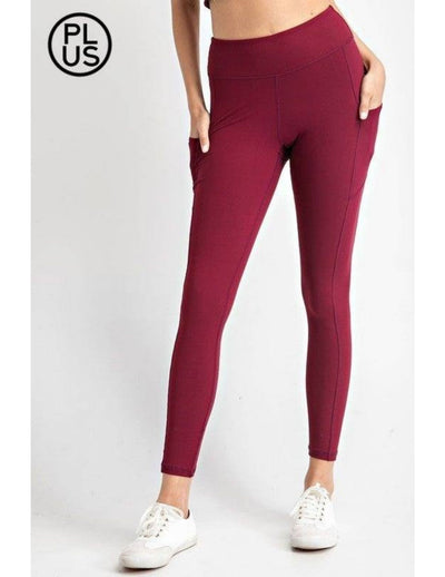 Burgundy High Waisted Faux Leather Leggings – Bossy Glamworks