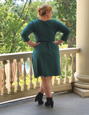 Are You Touching Me Buttery Soft Wrap Dress Emerald Green