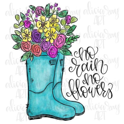 flower rain boots