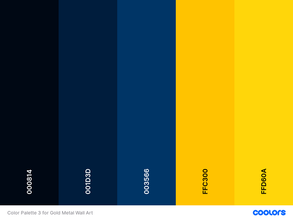 Sea Blue and Sun Yellow Color Palette - Black Ivy Craft