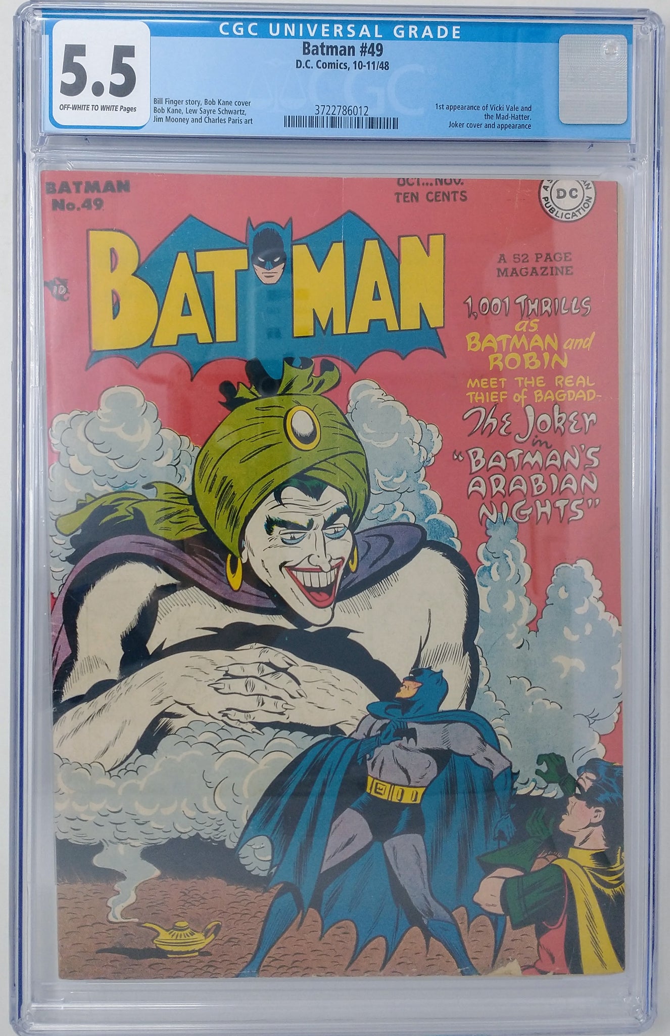 Batman #49 ~ Cgc  Fn- ~ Dc 1948 ~ 1St Mad Hatter & Vicki Vale – Emerald  City Comics