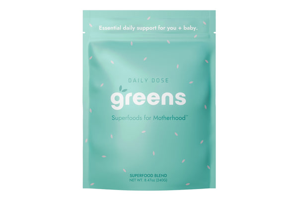 Daily Dose Greens powder provides concentrated nutrition to support breastfeeding.