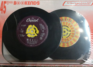 Bookends Vintage Recycled 45RPM Vinyl Record