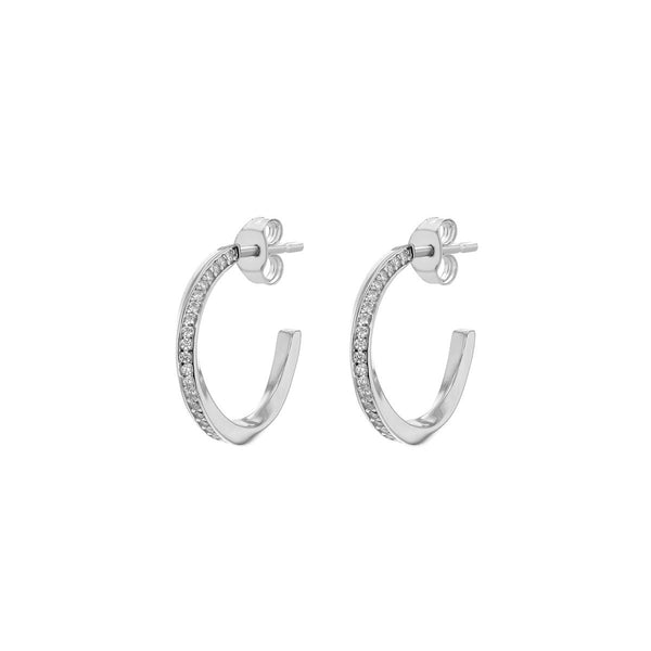 14k Gold Plated Cubic Zirconia Huggie Hoop Earrings - A New Day™ : Target