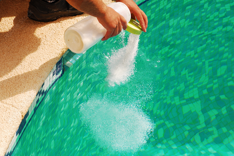How to clean out a green outdoor pool