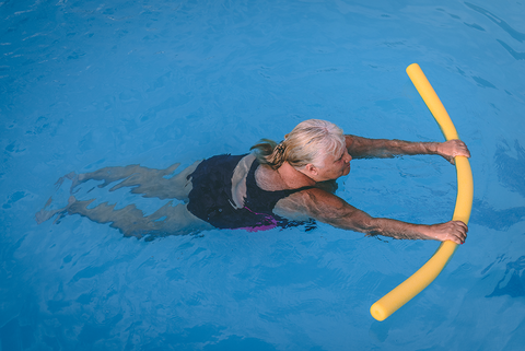 Relaxing swimming