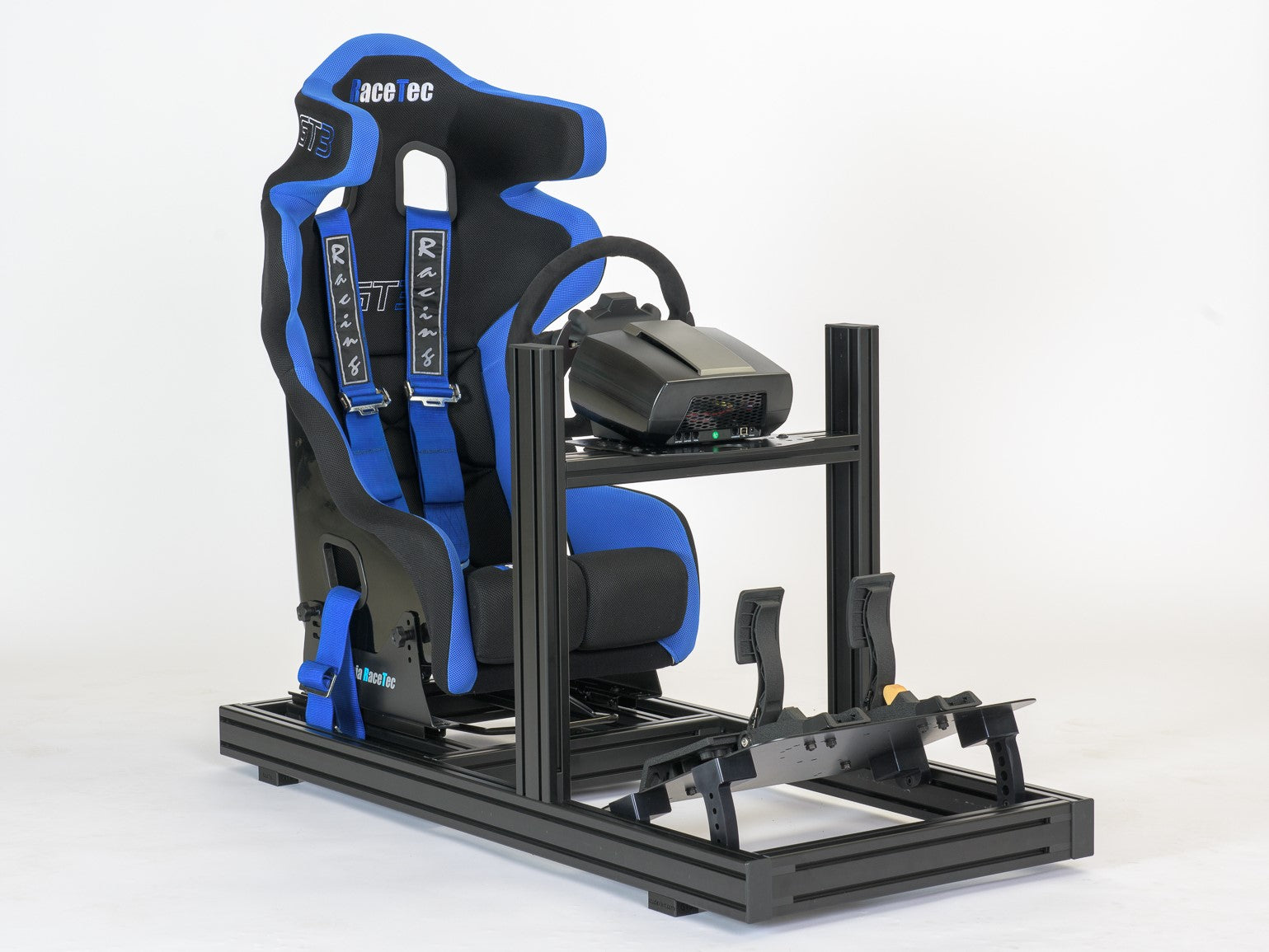 Simracing rig with a seat