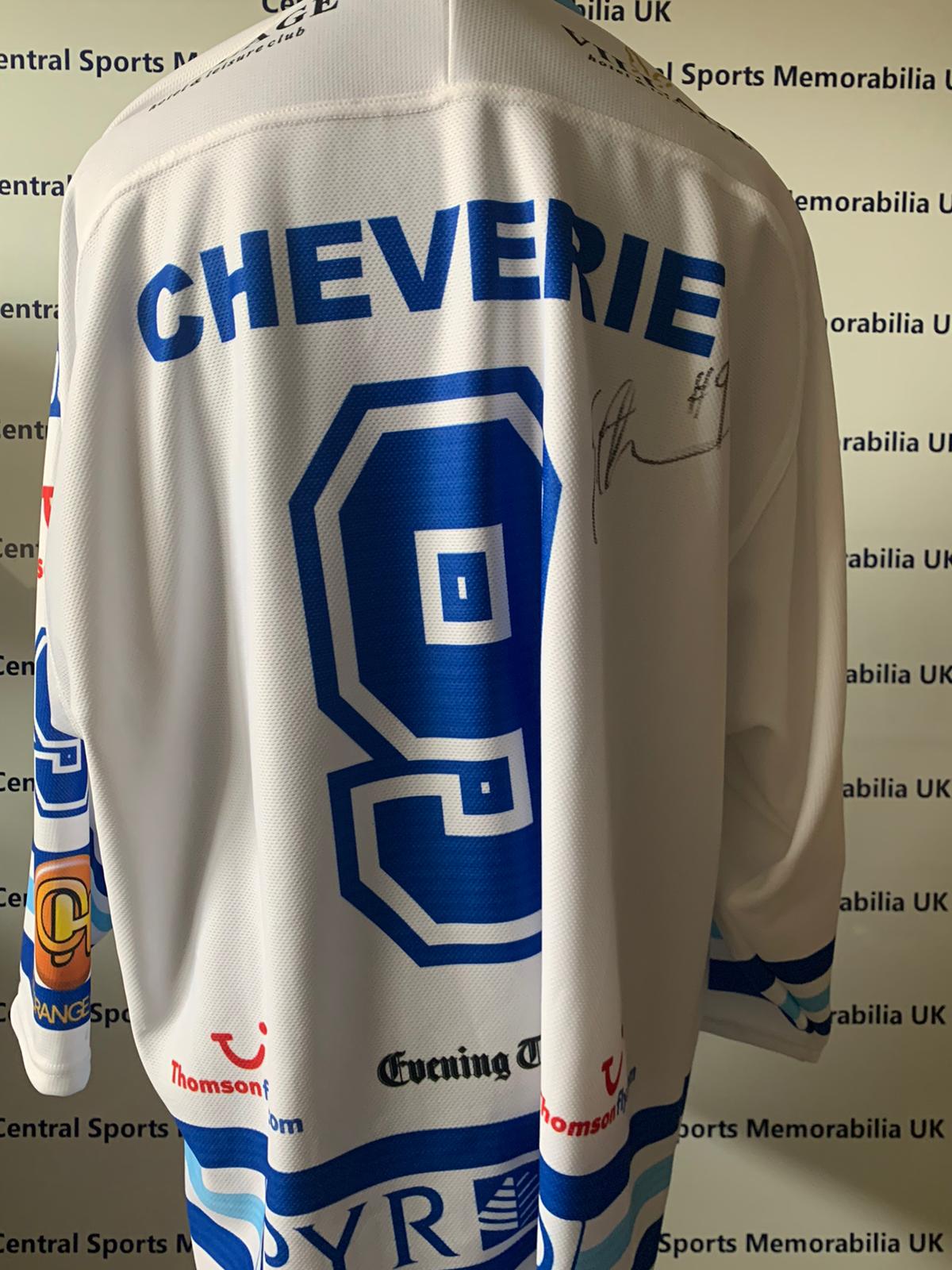 Evan Cheverie Signed Coventry Blaze Game Worn Jersey 2005-2006