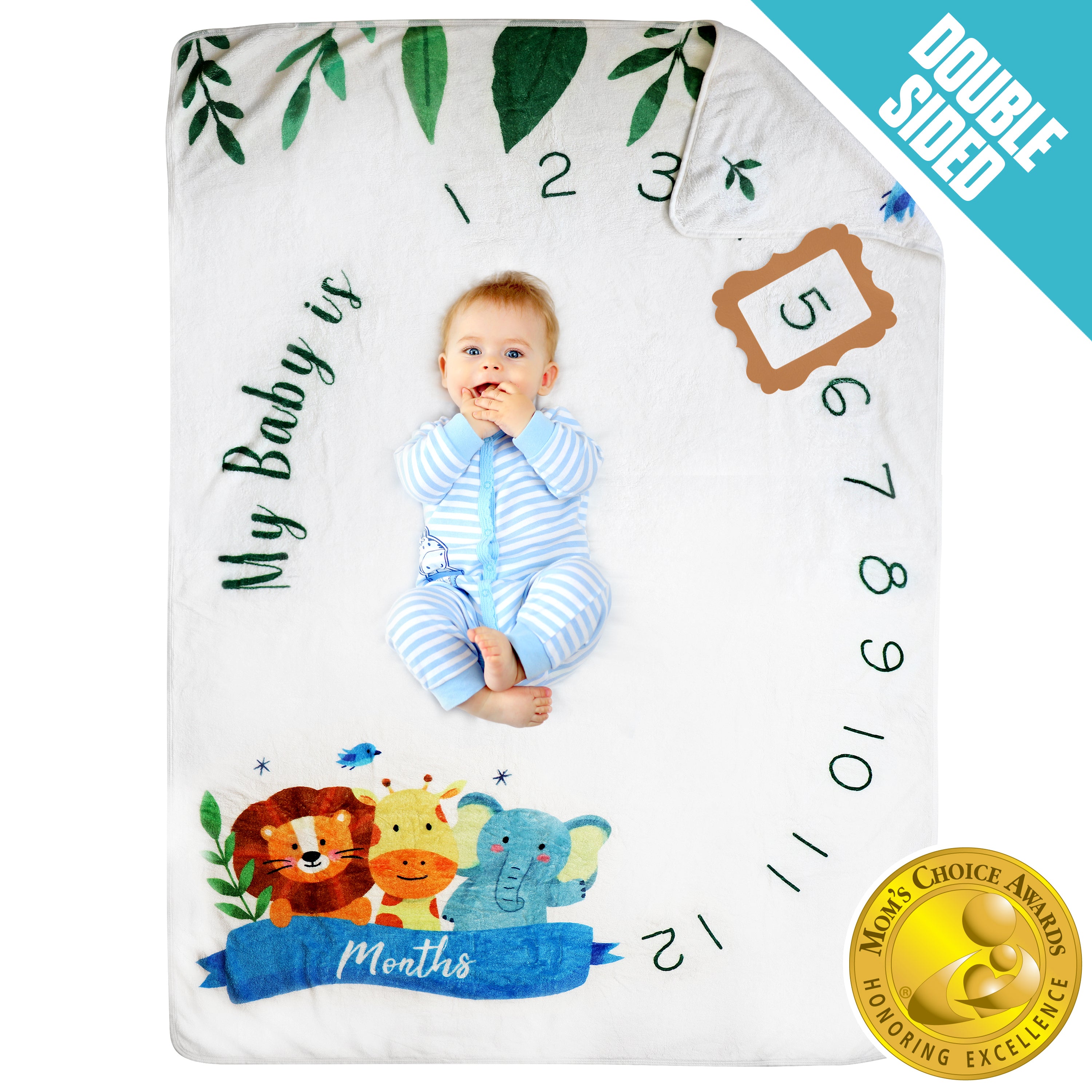 baby essentials photo op milestone blanket