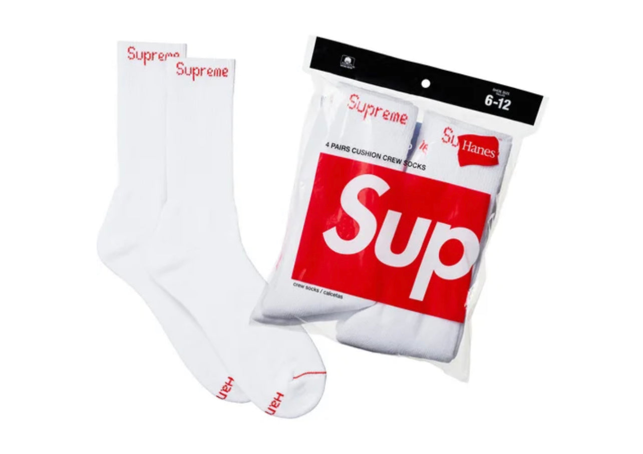 Raffle Game ❤️‍🔥 - Supreme x Hanes Crew Socks (4 pack)