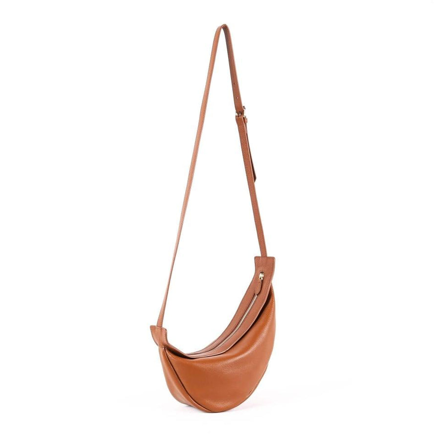 Pink Semi - Korean Handmade Mini Bucket Bag | Crossbody Bag in Leather