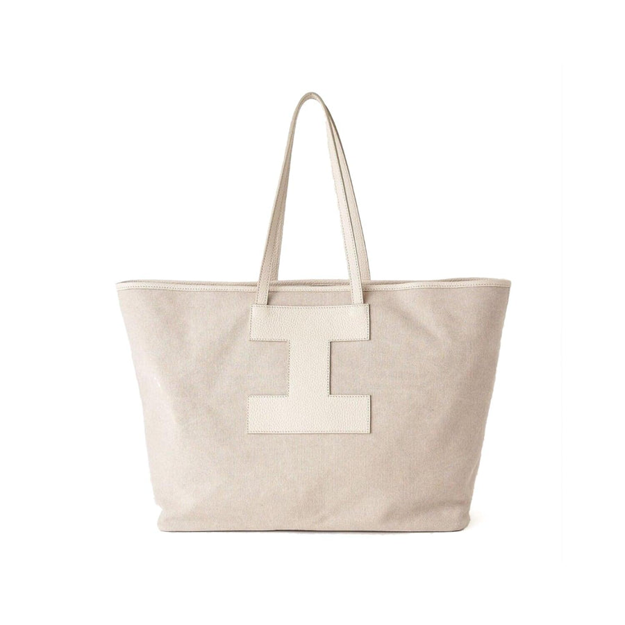 TROW Large Park Tote Bag in Cow Leather & Canvas – Loliday