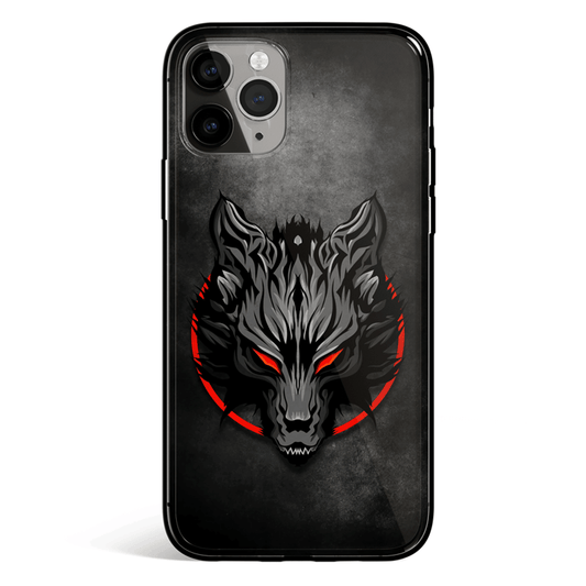 Wolf Tatoo iPhone Tempered Glass Soft Silicone Phone Case