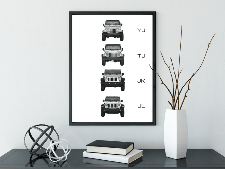 Jeep Wrangler Generations Artwork - Respoke Collection