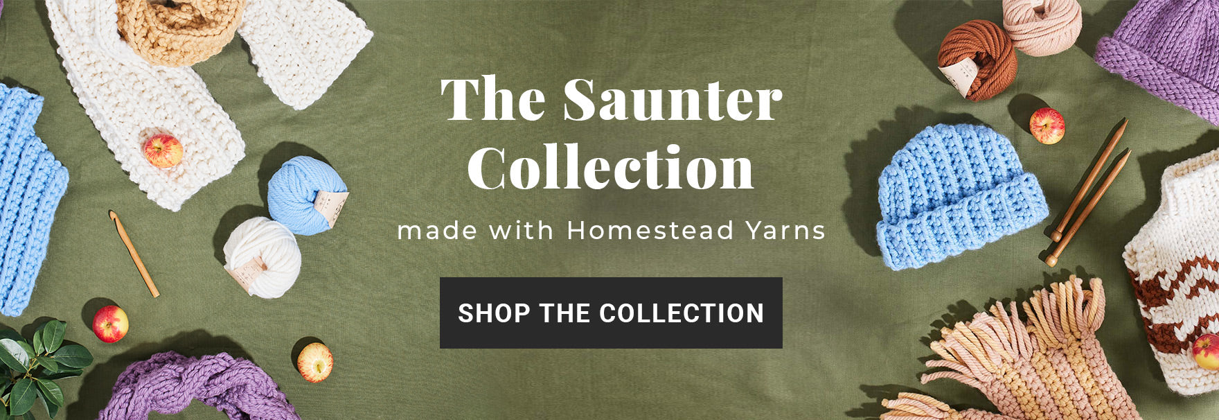 Shop the Saunter Collection free knitting and crochet patterns