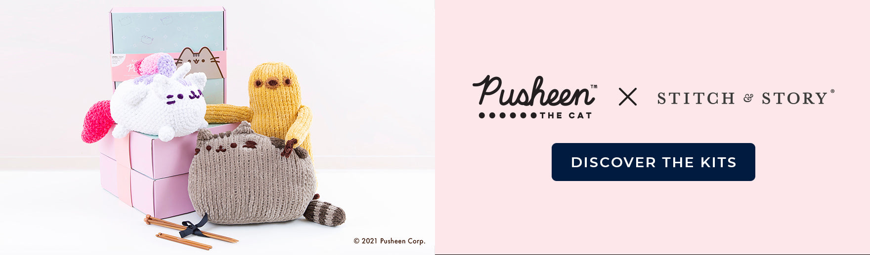 Shop the Pusheen collection of knitting and crochet kits at Stitch & Story