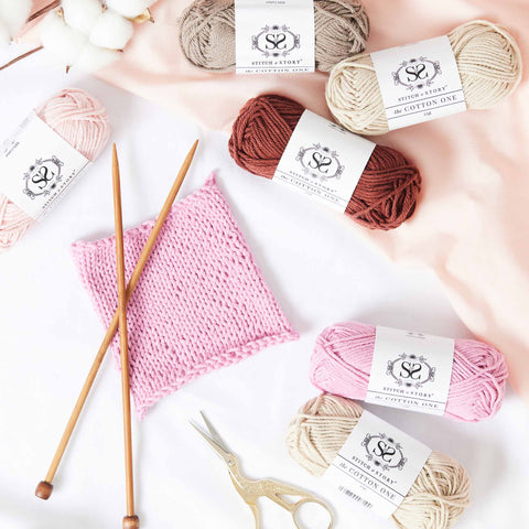 Shop the Cotton One yarn for knitting and crochet