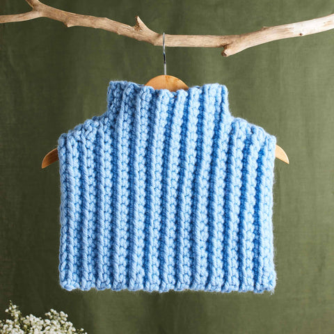 Download the Berkton Crochet Rib Bib free crochet pattern