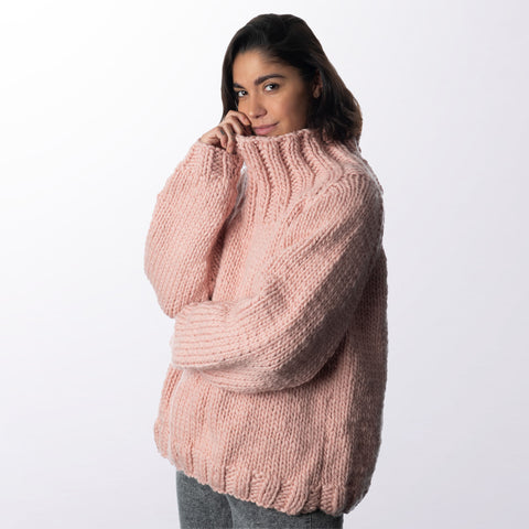High Neck Sweater knitting kit