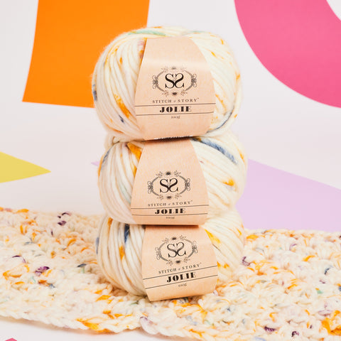 Shop the Jolie Yarn 100% acrylic chunky wool for knitting and crochet