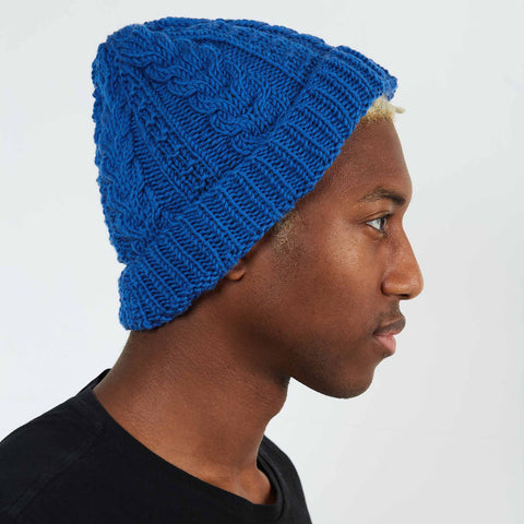 Shop the Parker Staghorn Beanie knitting kit