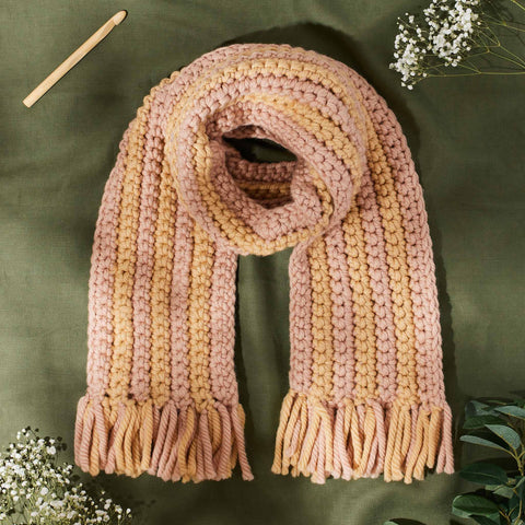Download the Wye Strip Scarf free crochet pattern