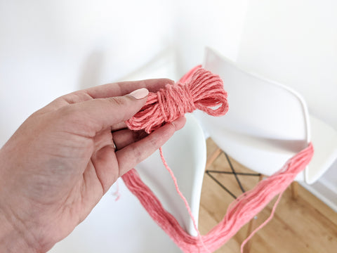 How to wind a hank of yarn by hand