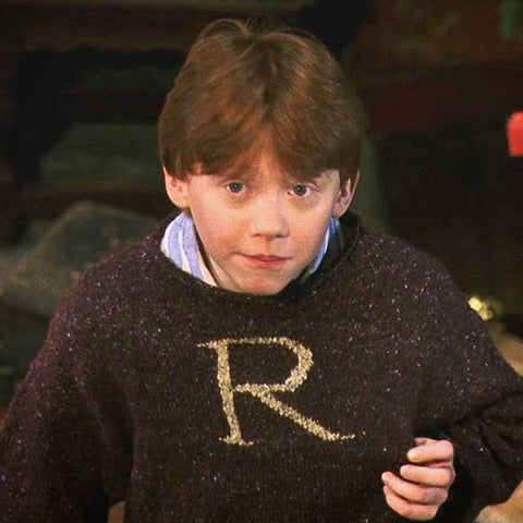 Ron Weasley Jumper with initials image credit: Bustle