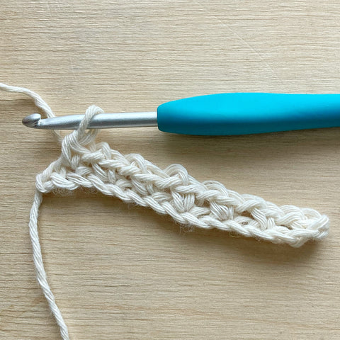 How to crochet moss stitch step 1