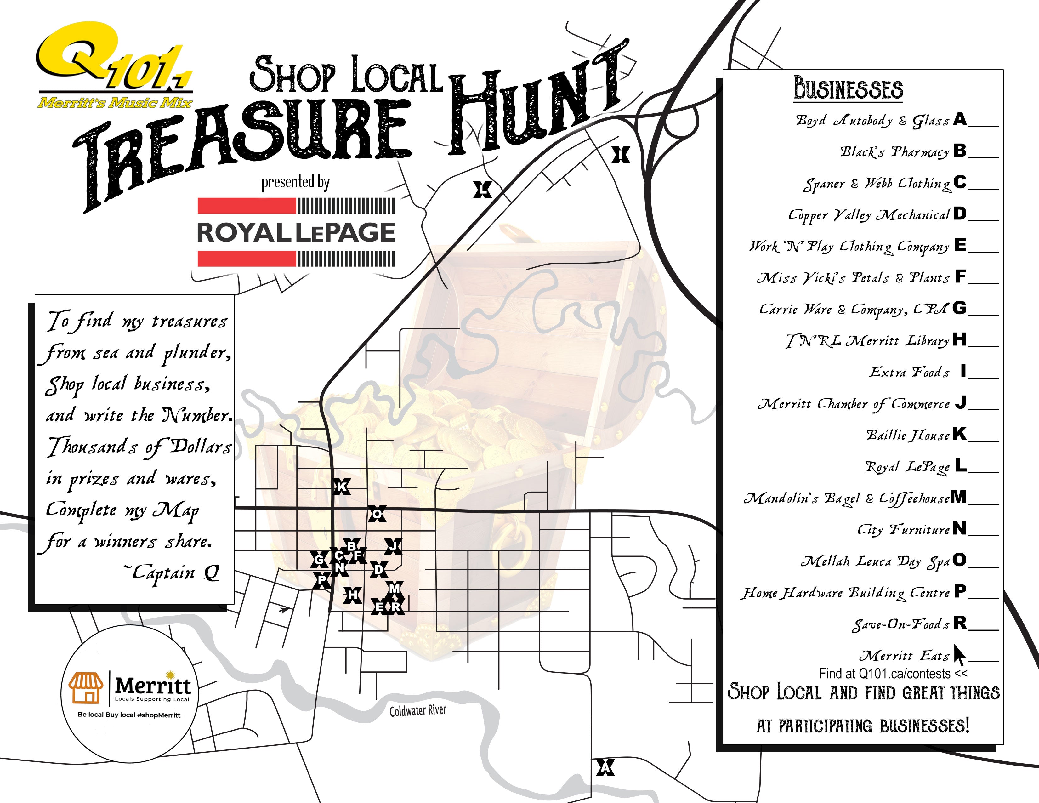 Q101 Contest Treasure Map