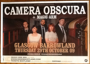 Camera Obscura Original Concert Tour Poster Glasgow 2009