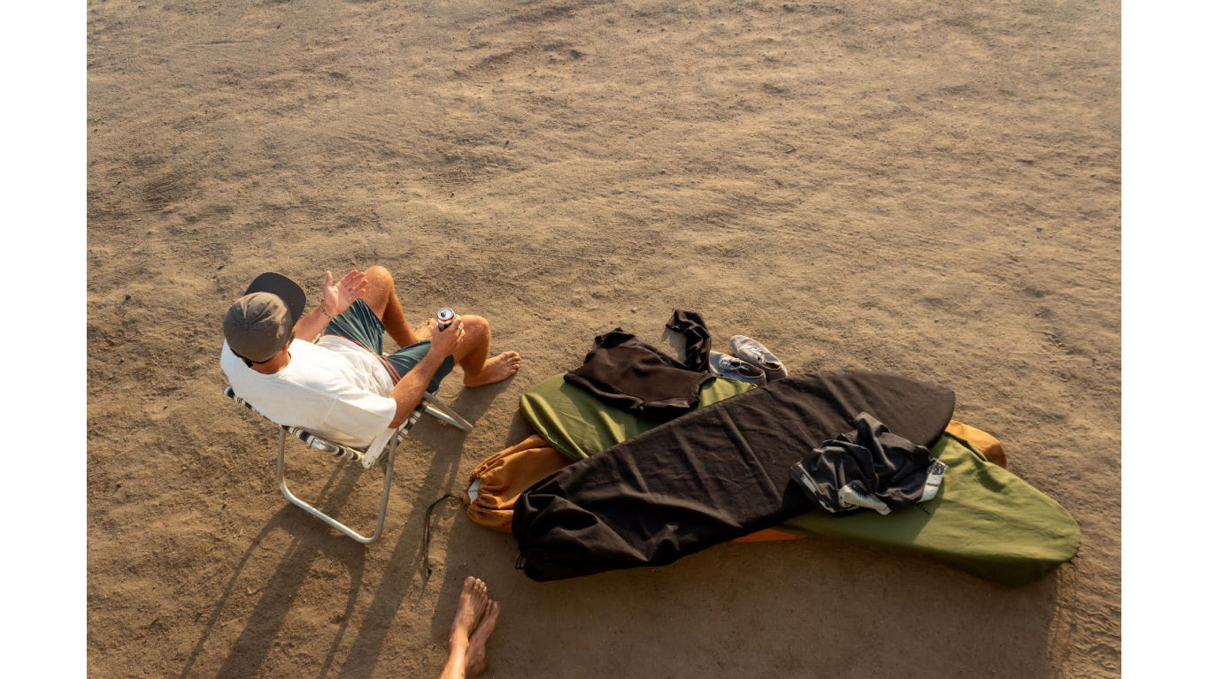 Getting Ready to read a new book on a surfing trip