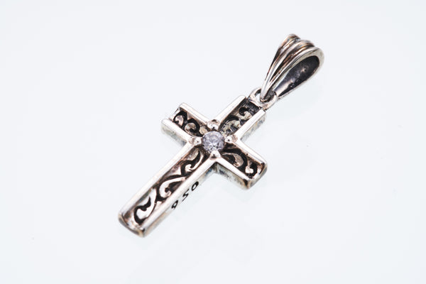 Marcasite Cross Pendant : S (Garnet)｜マーカサイトクロス