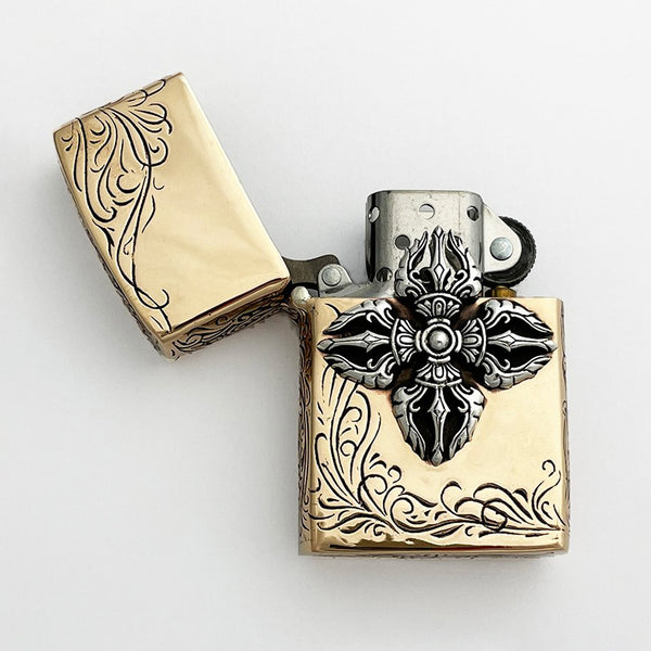 桜 印 zippo Peace ピース ジッポー ブルー 金の鳩とオリーブ - 通販