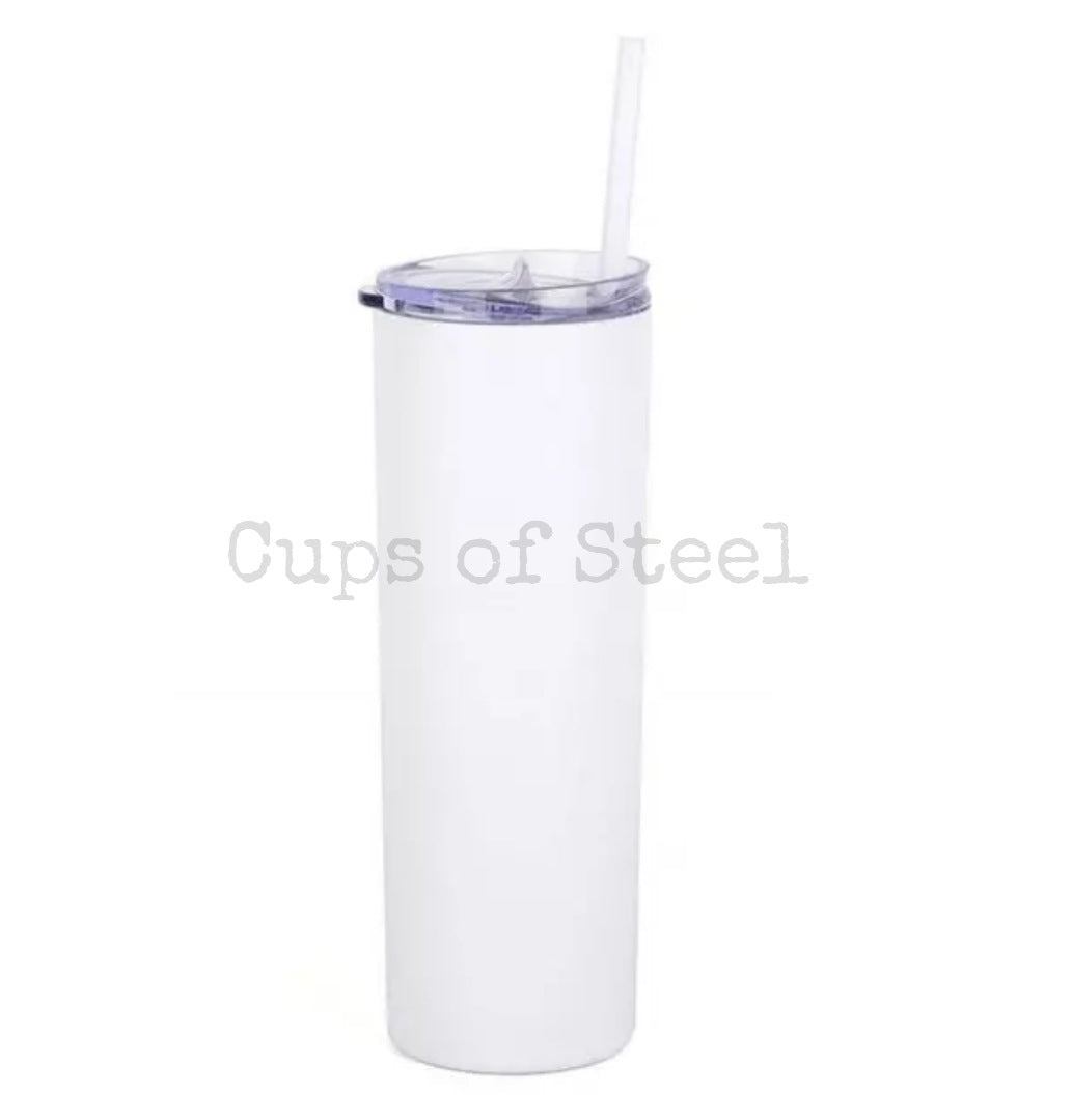 Download 20oz Straight Skinny Sublimation No Taper Leakproof Tumbler W Straw Cups Of Steel