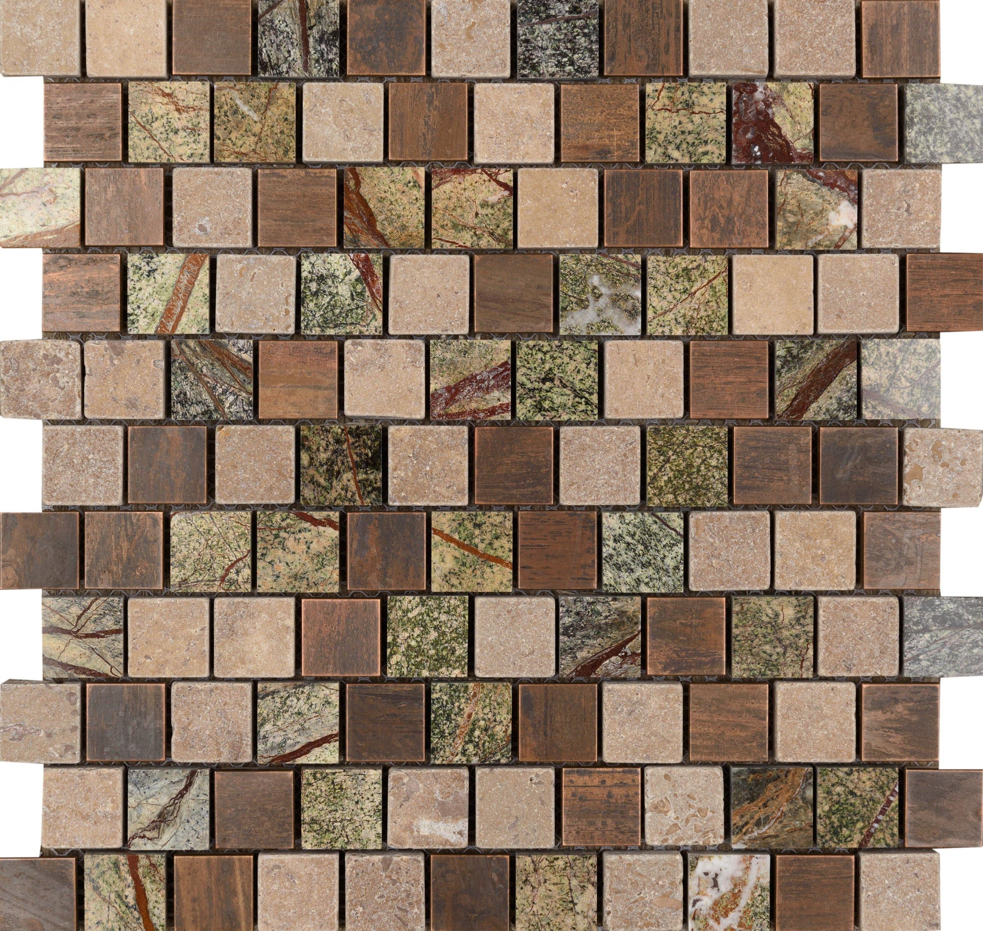 Copper Amazon 1 X 1 Offset Mosaic Unique Design Solutions