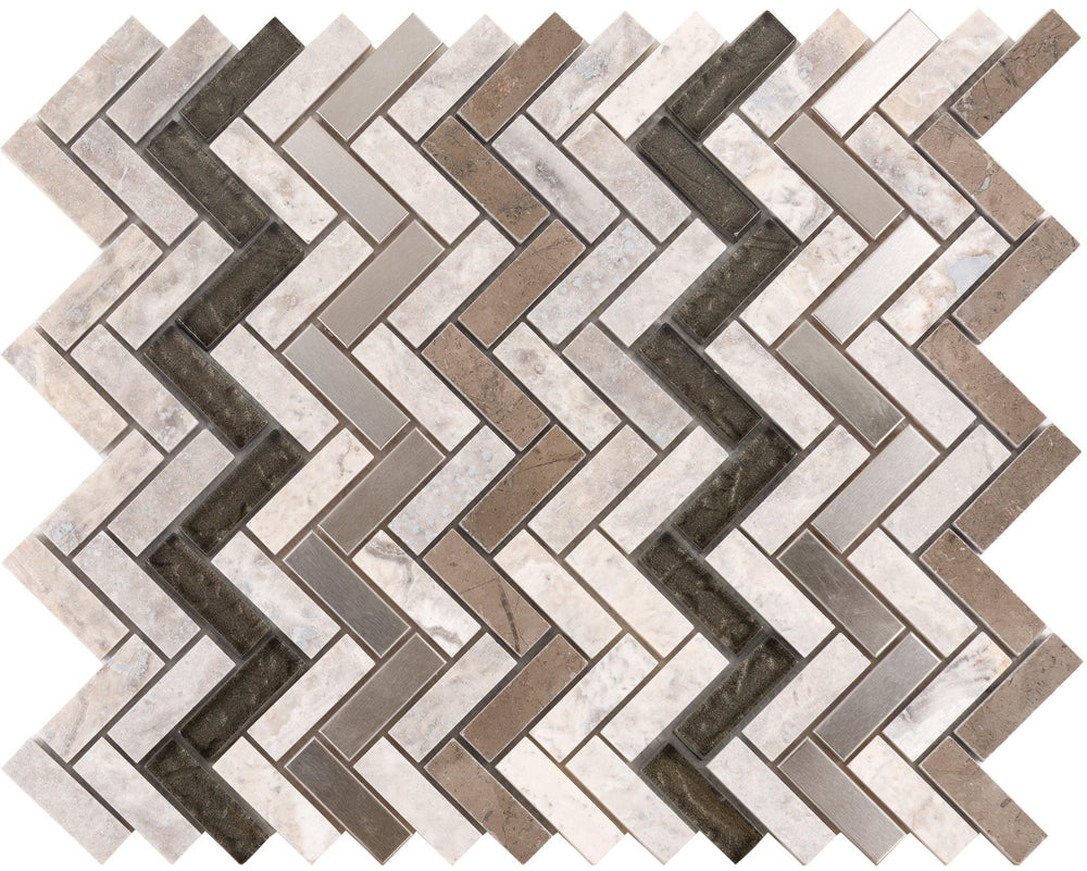 herringbone mosaic stack mosaic