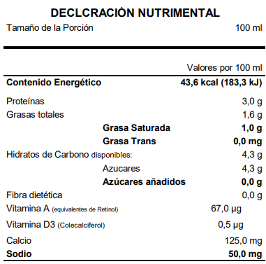 Bove Tetra Deslactosada Tabla