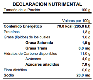 Casablanca Yoghurt Duraznos Tabla